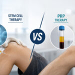 Stem Cell Therapy vs PRP Therapy comparison for knee pain treatment showing regenerative medicine injection procedures