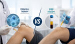 Stem Cell Therapy vs PRP Therapy comparison for knee pain treatment showing regenerative medicine injection procedures