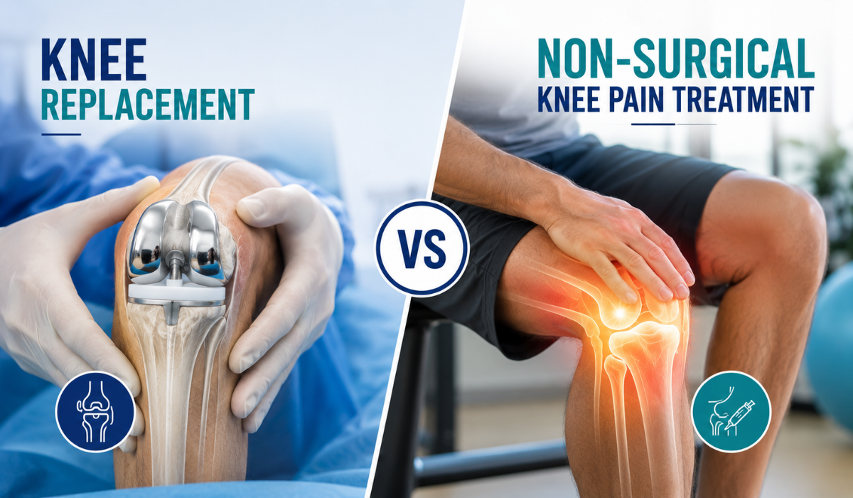 Knee replacement vs non-surgical knee pain treatment options