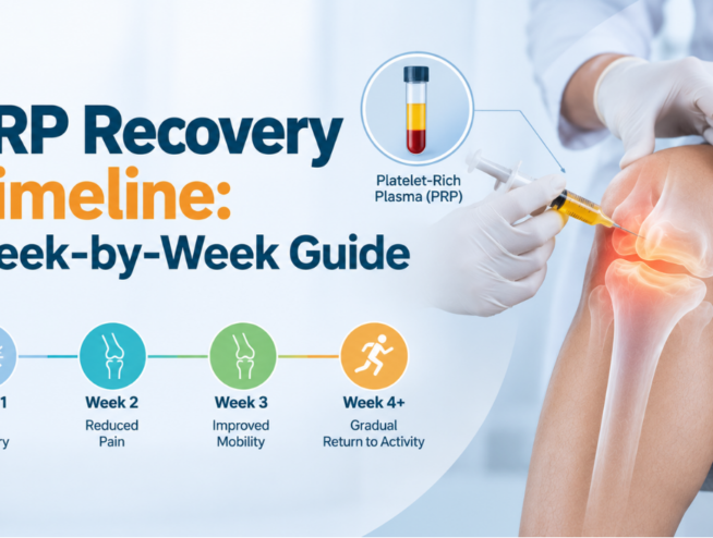PRP recovery timeline showing the expected stages of recovery after platelet-rich plasma injection