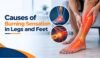 Causes of burning sensation in legs and feet showing nerve irritation and burning pain in the lower legs and feet