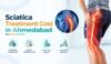 Sciatica treatment cost in Ahmedabad, illustrating lower back nerve compression and pain radiating down the leg